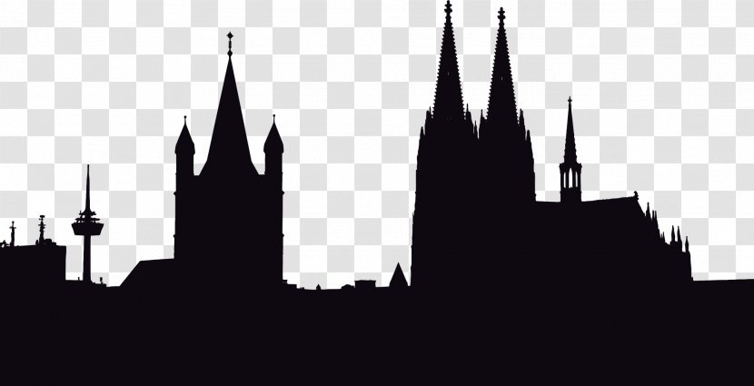 Cologne Cathedral Silhouette Photography Image - Place Of Worship Transparent PNG