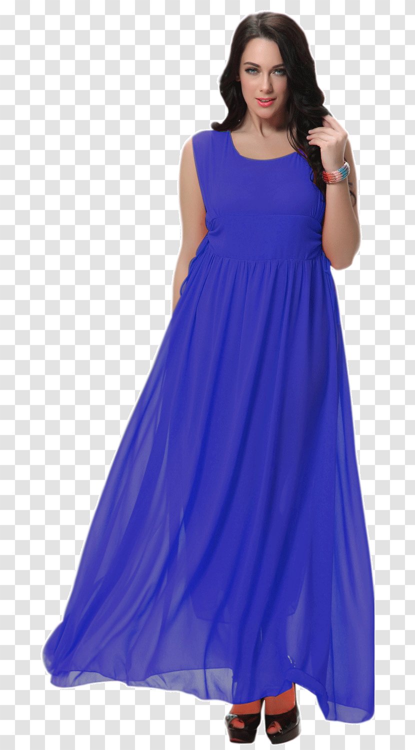 Wedding Dress Gown Clothing Sleeve - Chiffon - Blue Evening Transparent PNG