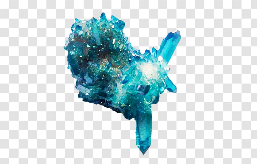 Turquoise Organism - Aqua - Crystal Steller Transparent PNG