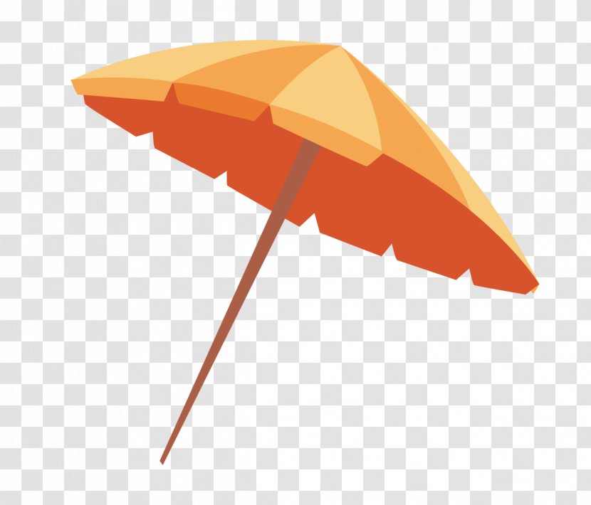 Orange Yellow Umbrella - Simple Parasol Decorative Pattern Transparent PNG