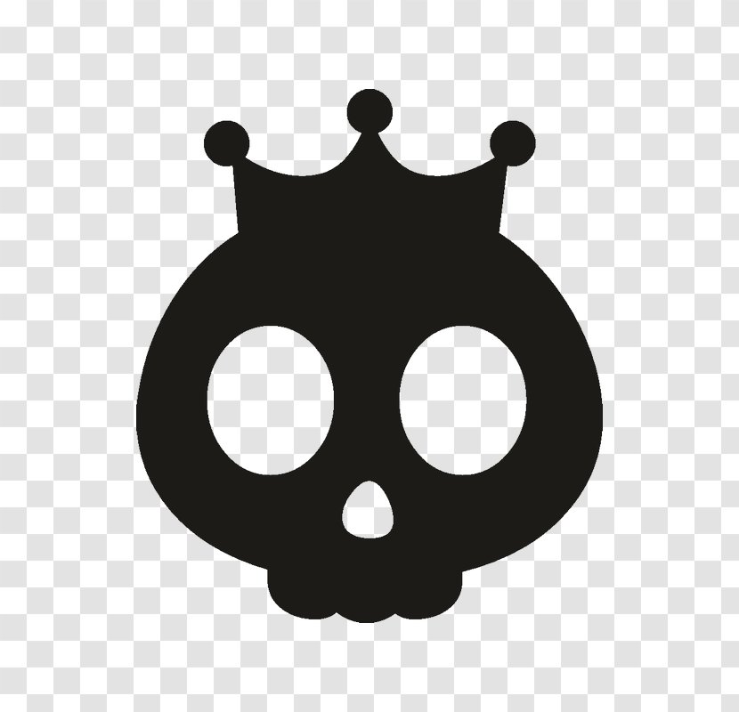 Skull Decal Sticker Symbol Image - Black Transparent PNG