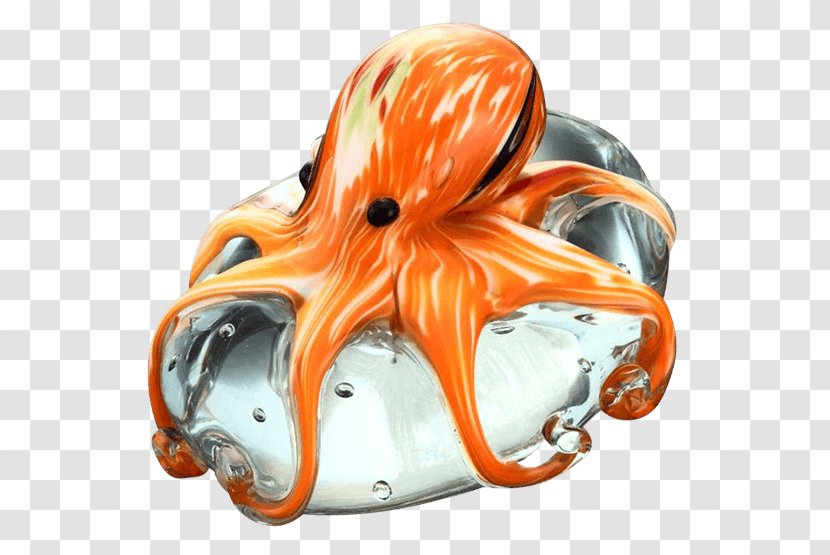 Octopus Paperweight Glass Art Painting Transparent PNG