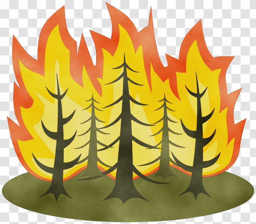 Leaf Watercolor - Fire Engine - Plant Tree Transparent PNG