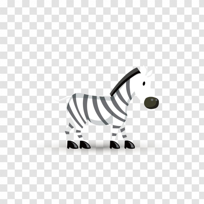 Zebra Animal Clip Art - Monochrome - Cartoon Transparent PNG