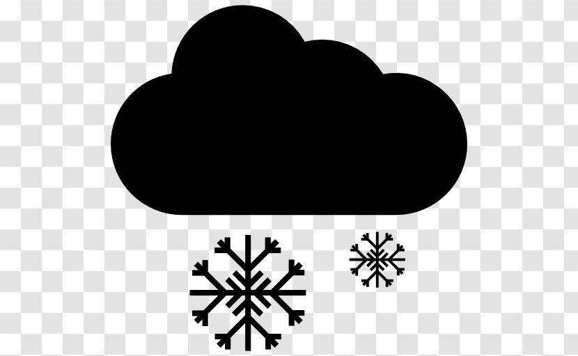Snowflake Symbol Cloud - Monochrome Photography - Snow Transparent PNG