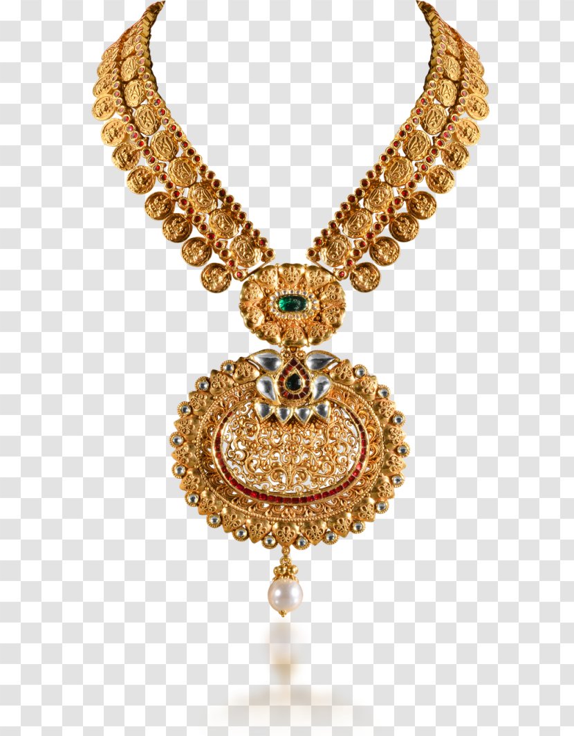 Jewellery Gemstone Kundan Gold Necklace - Bride Transparent PNG
