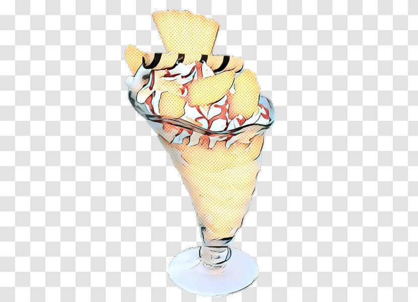 Ice Cream Cone Background - Frozen Dessert - Parfait Dish Transparent PNG