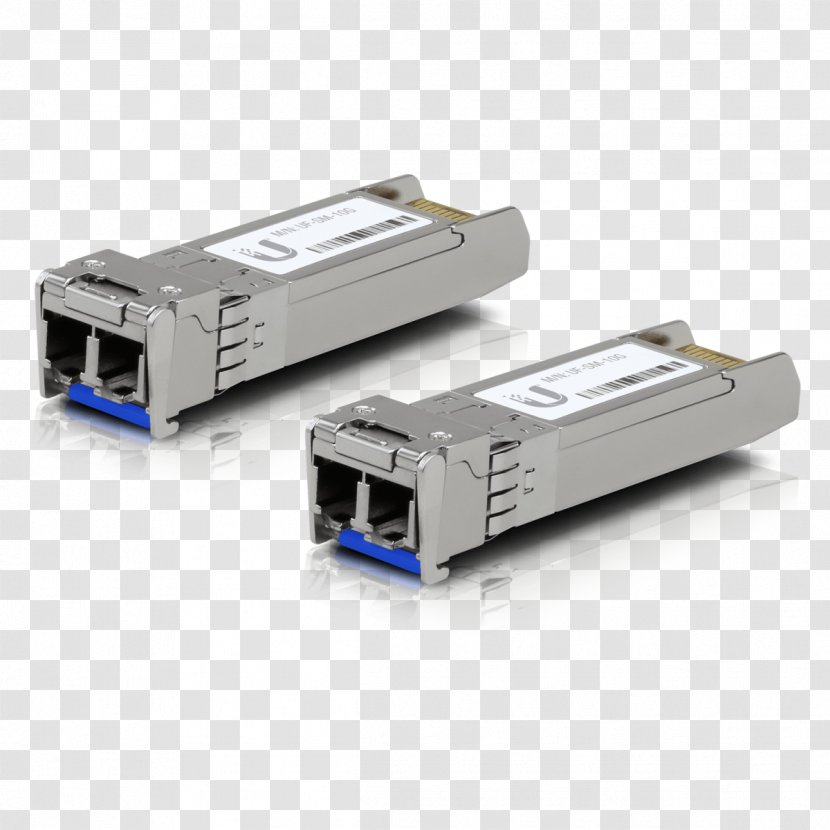 10 Gigabit Ethernet Small Form-factor Pluggable Transceiver SFP+ Ubiquiti U Fiber Multi-Mode Multi-mode Optical - Optic Transparent PNG