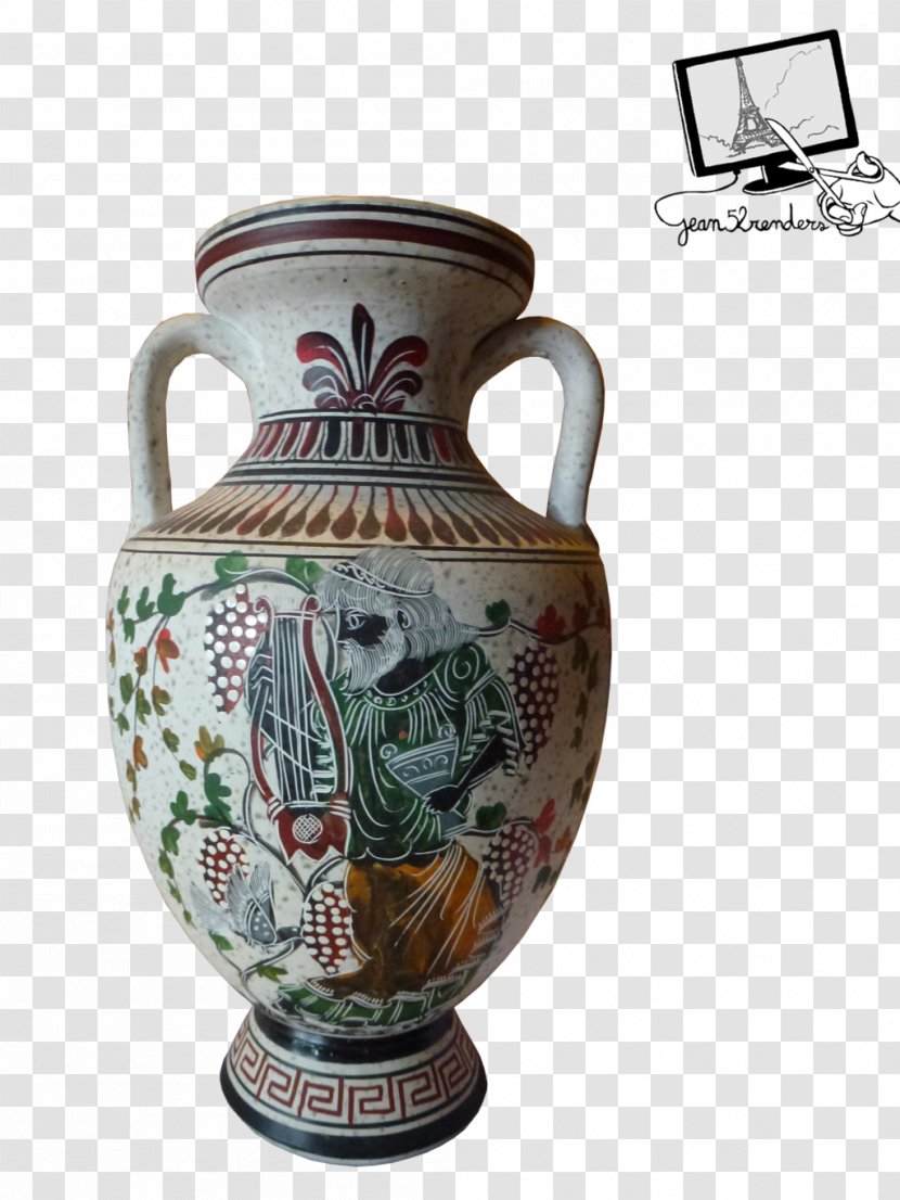 Vase Ceramic Pottery Jug Art - Stock - Thessaloniki Greece Transparent PNG
