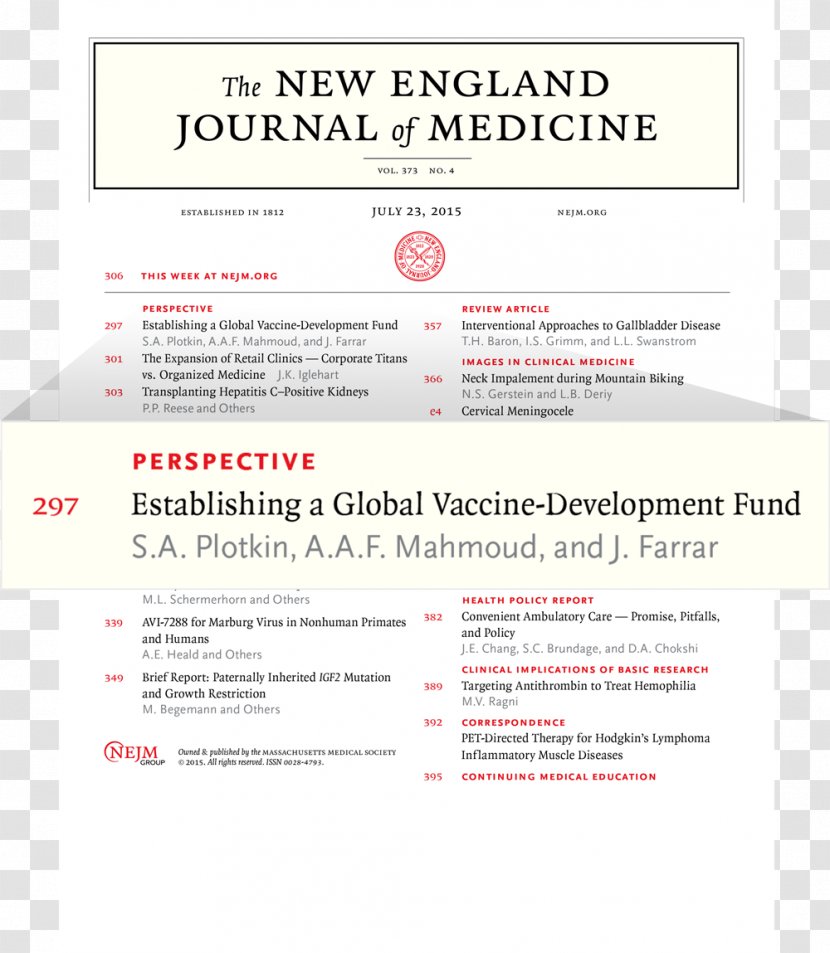 The New England Journal Of Medicine Document Line - Area Transparent PNG