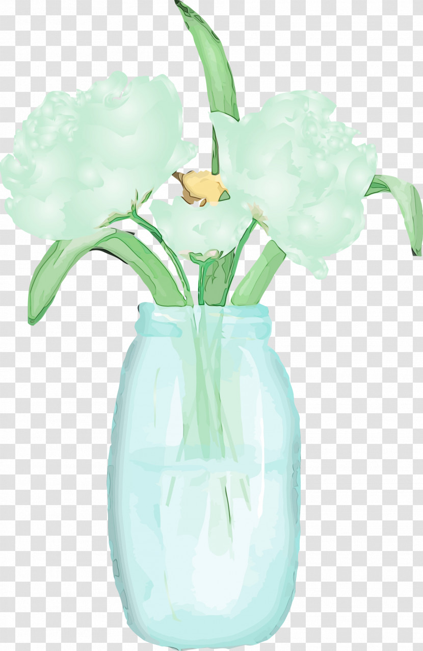 Vase Flower Aqua Plant Cut Flowers Transparent PNG