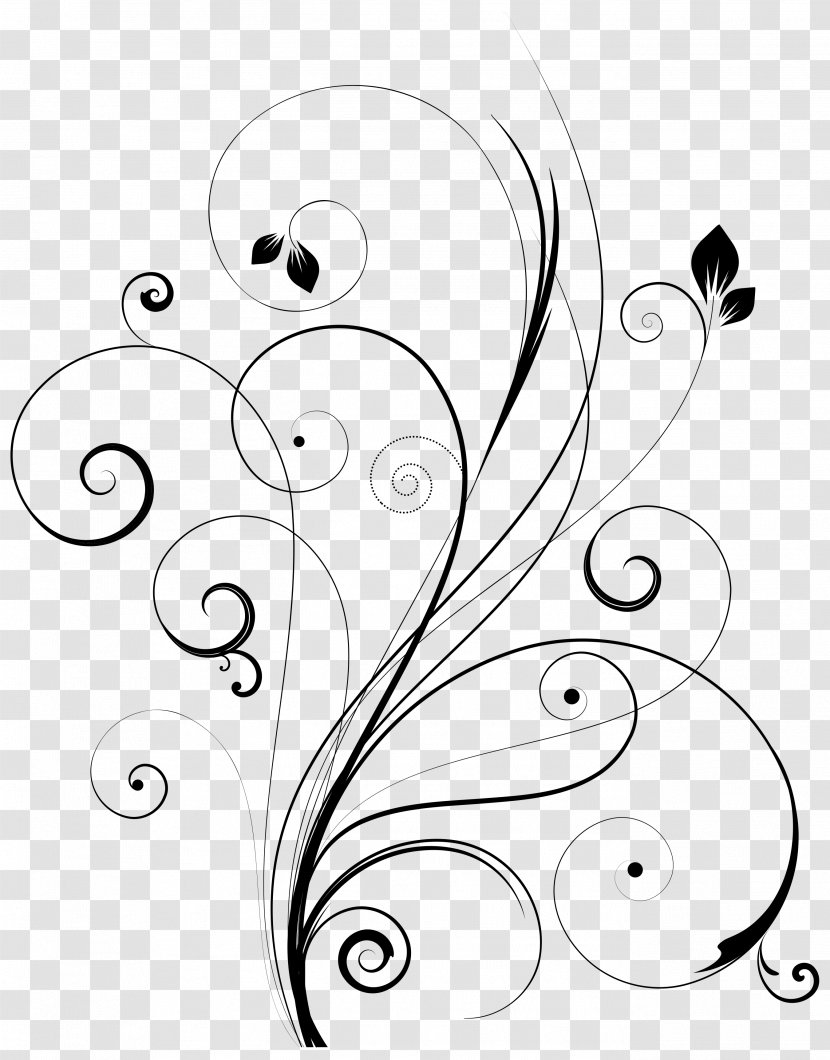 Clip Art Drawing Line Floral Design Image - Clipart Okay Transparent PNG