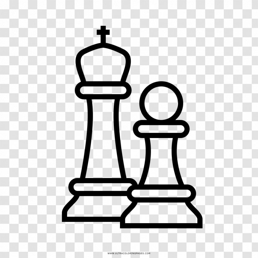 Chess Piece Coloring Book Drawing Pawn - Board Game Transparent PNG