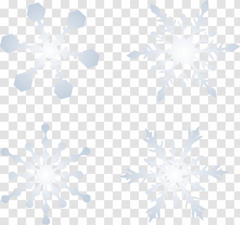 Symmetry Blue Pattern - Sky Snow Snowflake Vector Material Transparent PNG