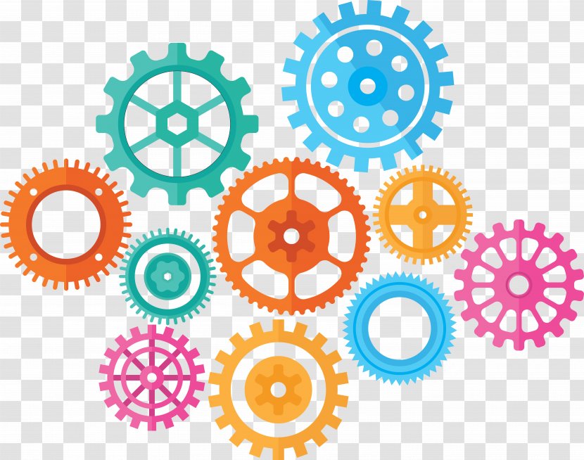 Gear Background - Sprocket - Wheel Turquoise Transparent PNG