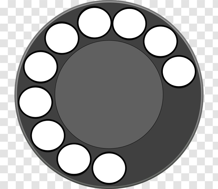 IPhone 4 Rotary Dial Telephone Call - Black And White - Mobile Phones Transparent PNG