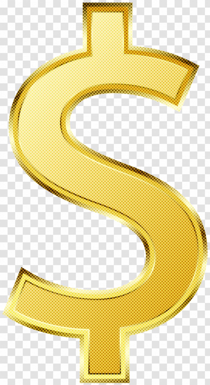 Yellow Font Number Symbol Clip Art - Dollar Transparent PNG
