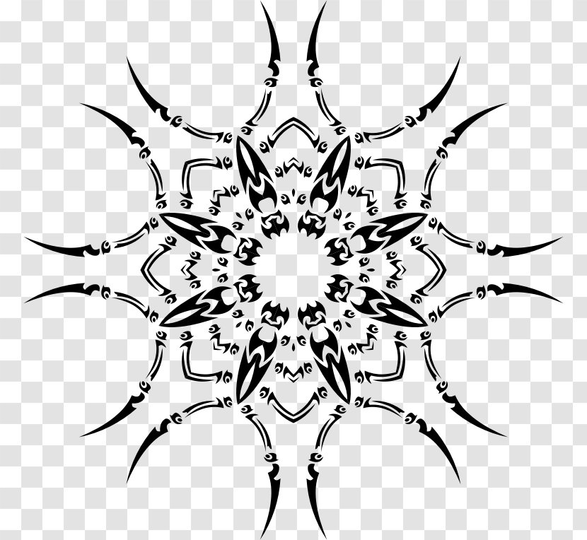 Snowflake Drawing Clip Art - Tribal Transparent PNG