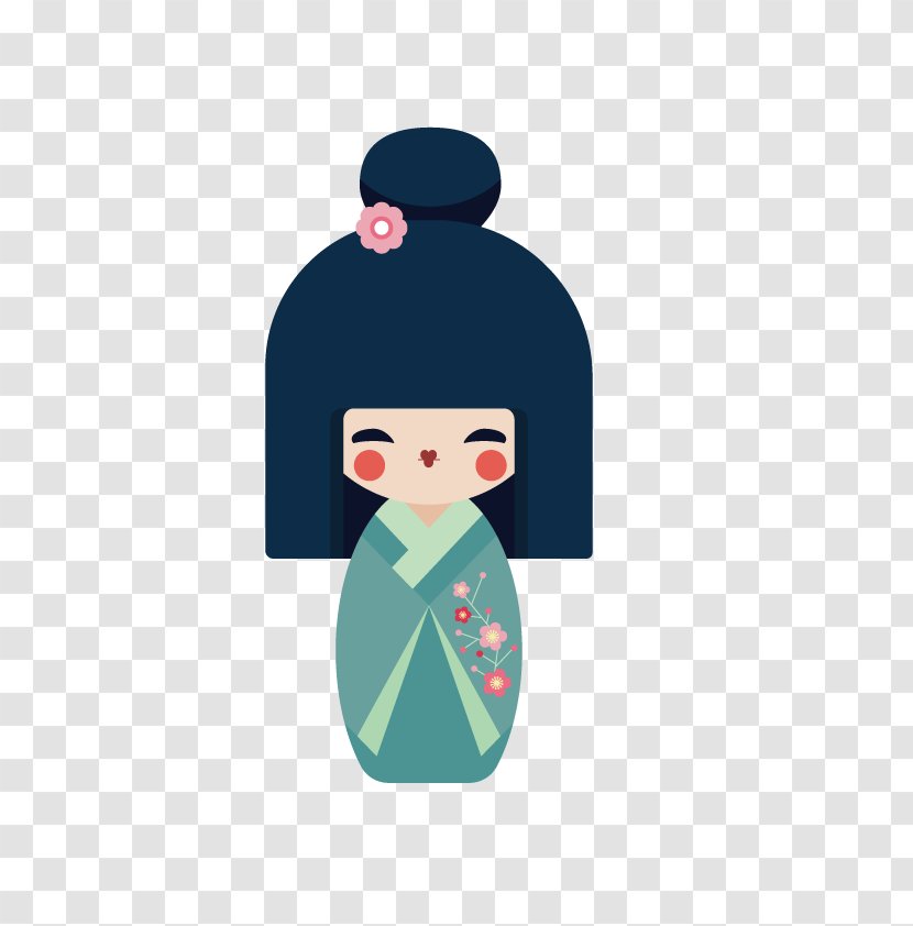 Doll Kimono Designer - Photography - Vector Japanese Figurines Transparent PNG