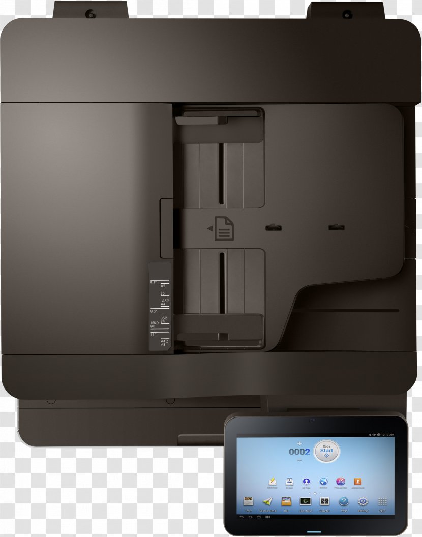 Inkjet Printing Multi-function Printer Samsung Electronics K4250RX A3 Multifunction SMART MultiXpress Image Scanner - Electronic Device Transparent PNG