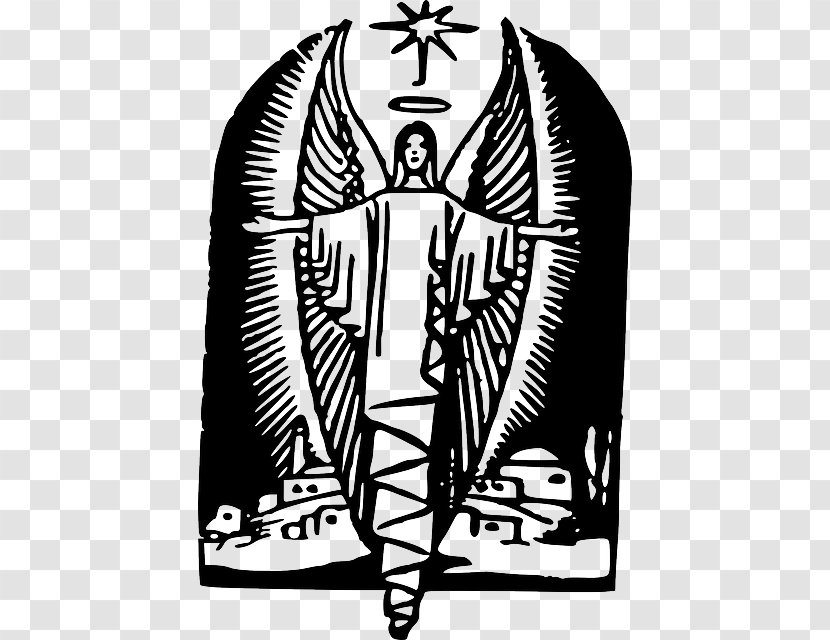 Black And White Clip Art - Weihnachtsengel - Drawing Angel Transparent PNG