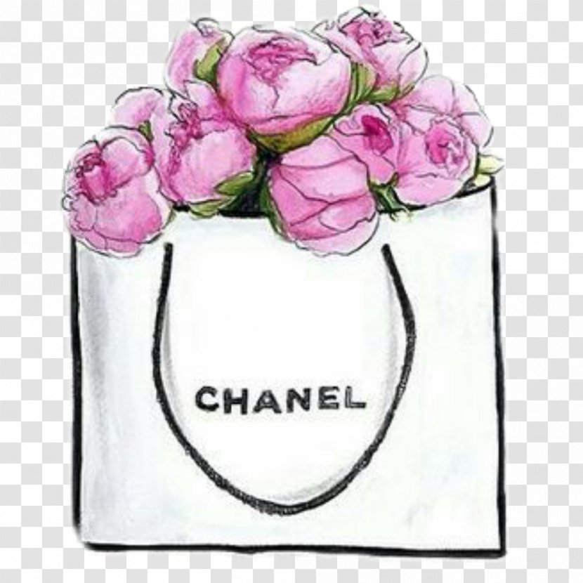 Chanel No. 5 Drawing Handbag Sketch - Rose Order - Bag Transparent PNG