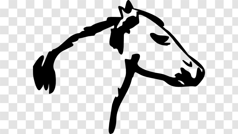 Mustang Watermark Clip Art - Wild Horse - Head Vector Transparent PNG