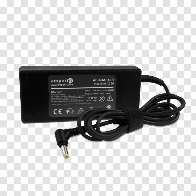 Battery Charger Adapter Laptop Power Supply Unit Hewlett-Packard - Acer Transparent PNG