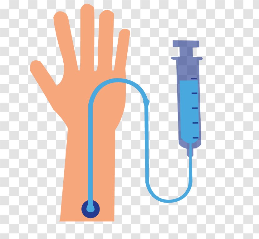 Intravenous Therapy Vitamin B-12 PointInfusion Injection - Finger - Hand Push Transparent PNG