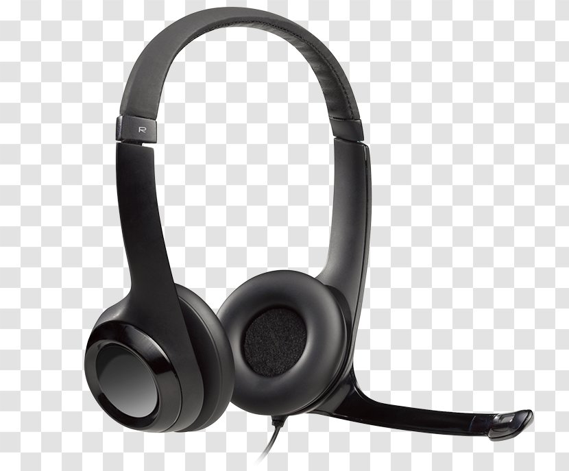 H390 USB Headset W/Noise-Canceling Microphone Digital Audio Logitech Headphones - Usb Wnoisecanceling Transparent PNG