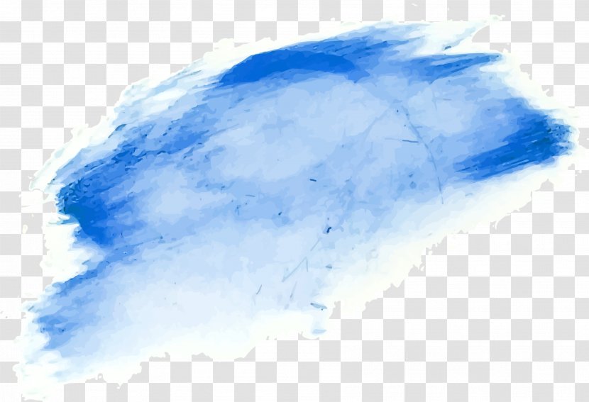 Watercolor Painting Paintbrush - Borste - Blue Hand Painted Graffiti Brush Transparent PNG