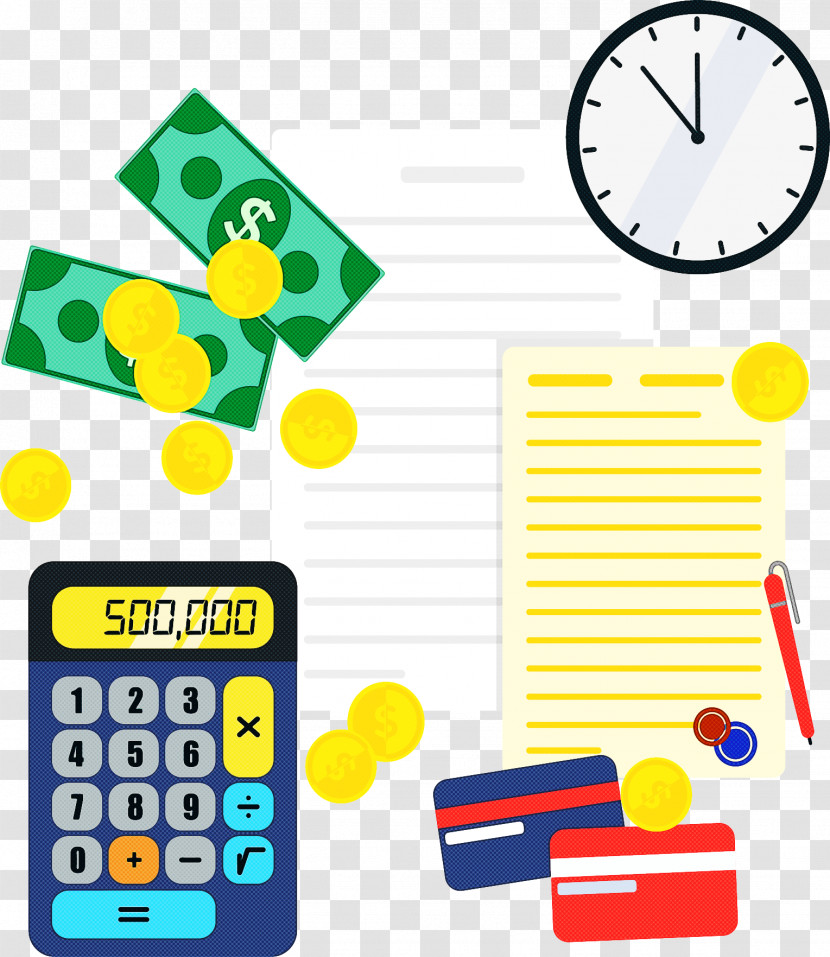 Yellow Line Calculator Number Games Transparent PNG