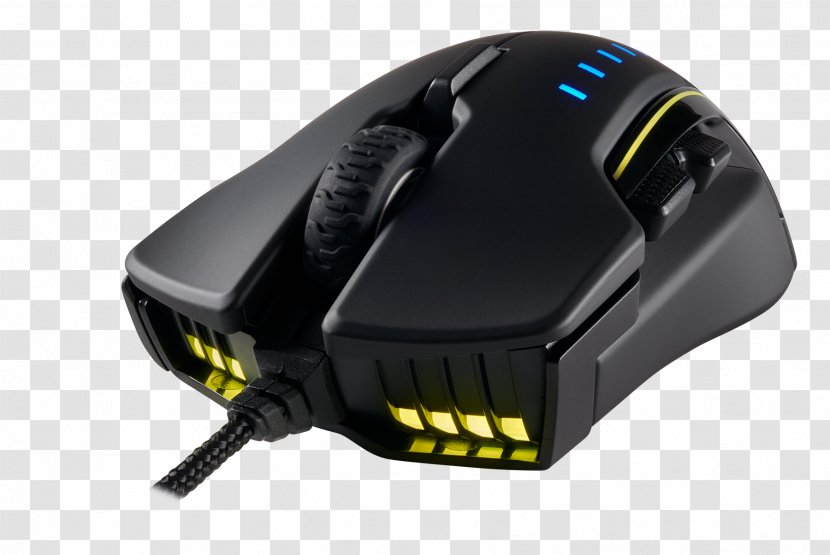 Computer Mouse Corsair GLAIVE RGB Color Model Components Dots Per Inch Transparent PNG