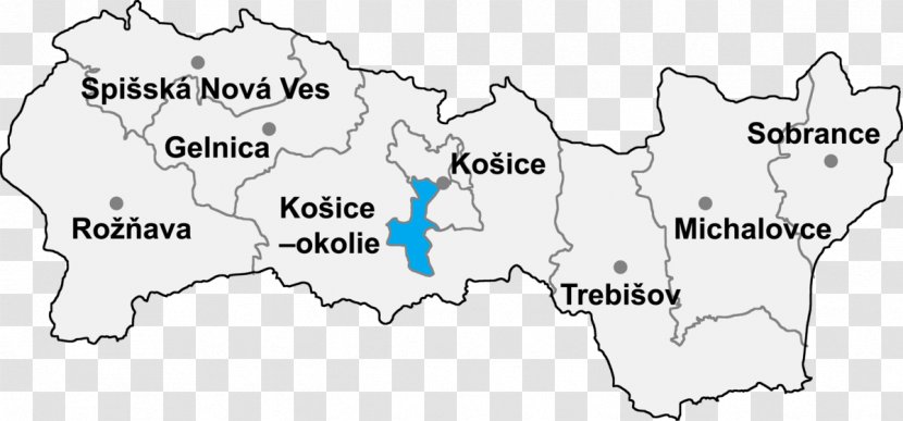 Košice II Zemplín Gelnica Košice-okolie District Regions Of Slovakia - Sk Transparent PNG