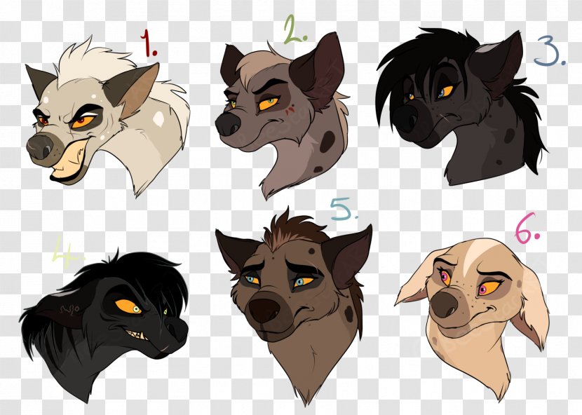 Hyena Drawing Cat Model Sheet - Carnivoran Transparent PNG