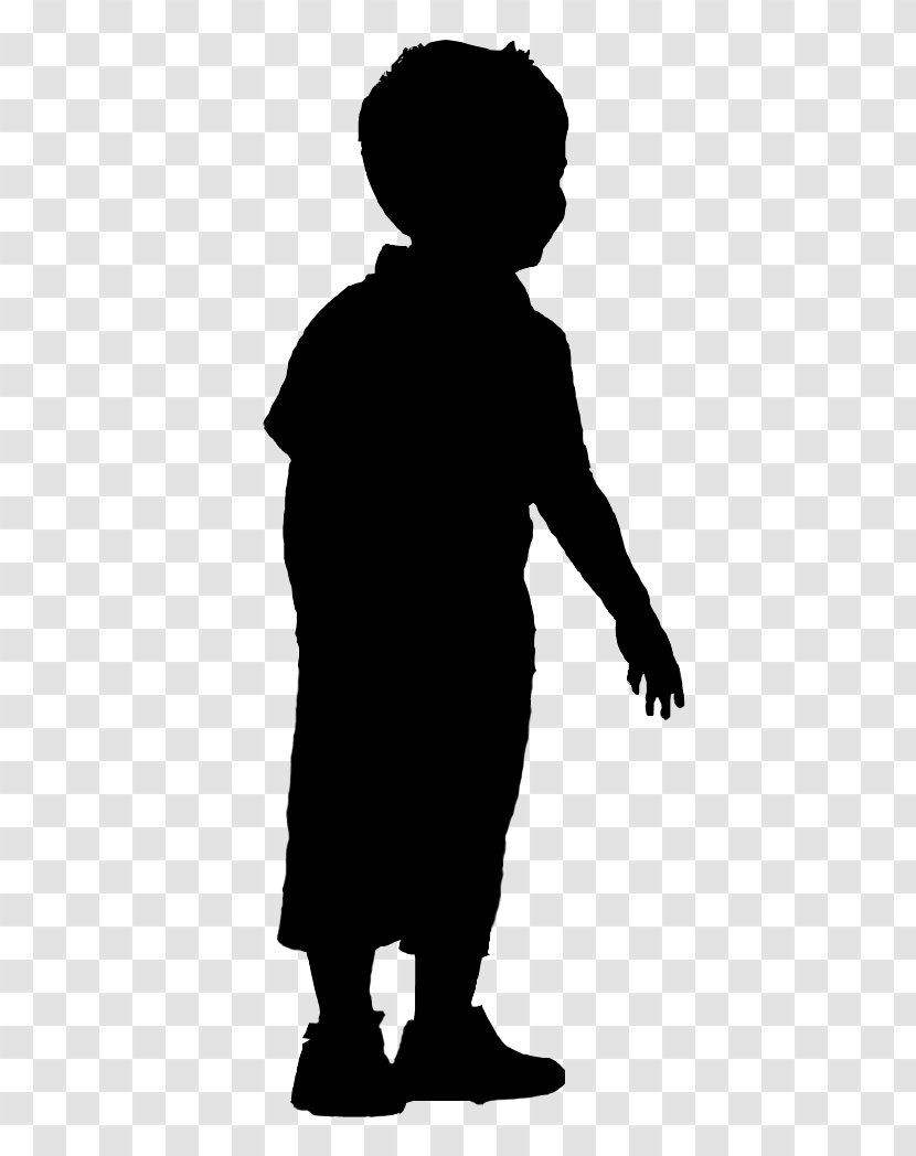 Silhouette Standing Black-and-white - Blackandwhite Transparent PNG