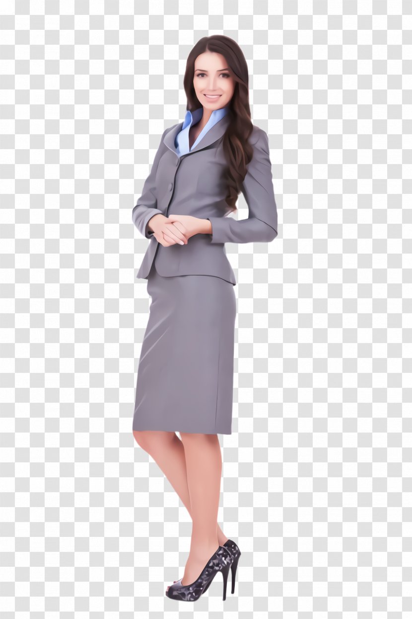 Clothing Pencil Skirt Standing Sleeve Fashion - Outerwear - Leather Suit Transparent PNG