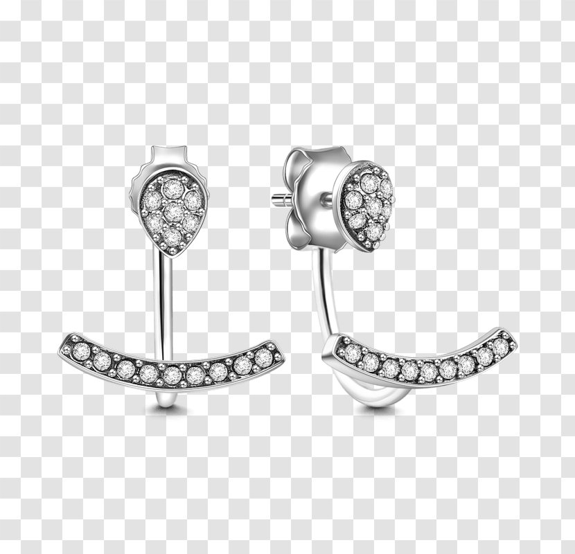 Earring Jewellery Silver Charm Bracelet Gold - Diamond Transparent PNG