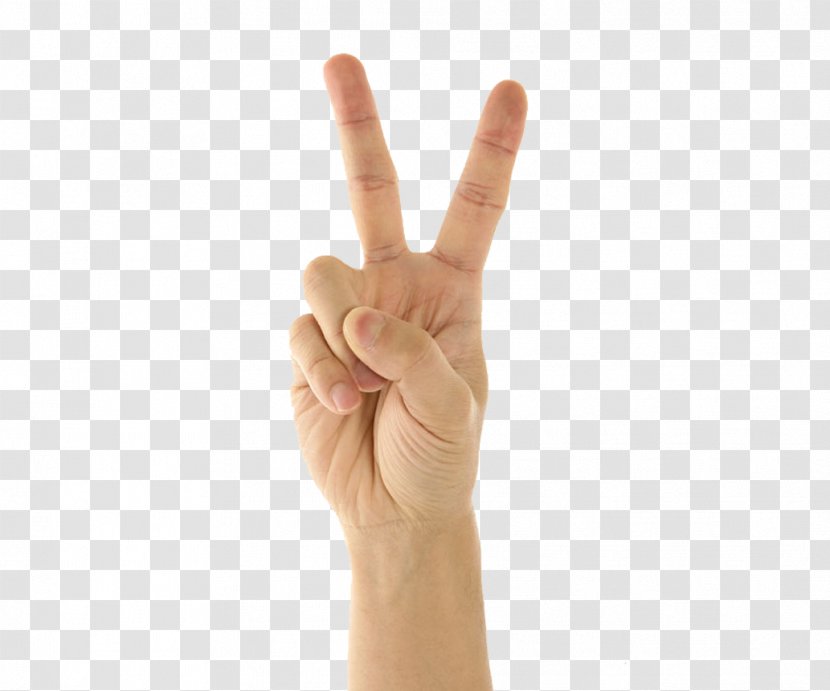 Thumb Gesture V Sign Finger - Arm - The Direction Of Gestures. Transparent PNG