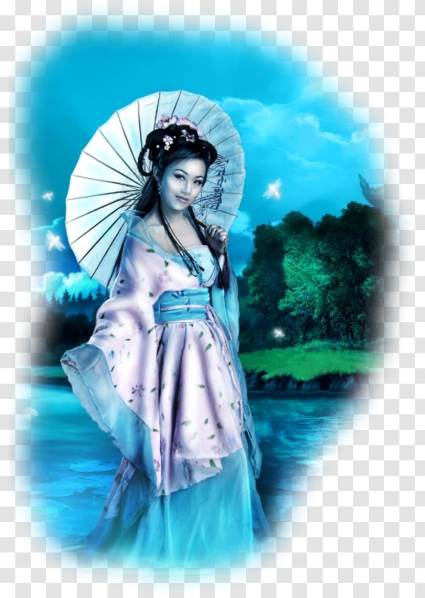 Cartoon Animation Female Drawing - Heart - Geisha Transparent PNG