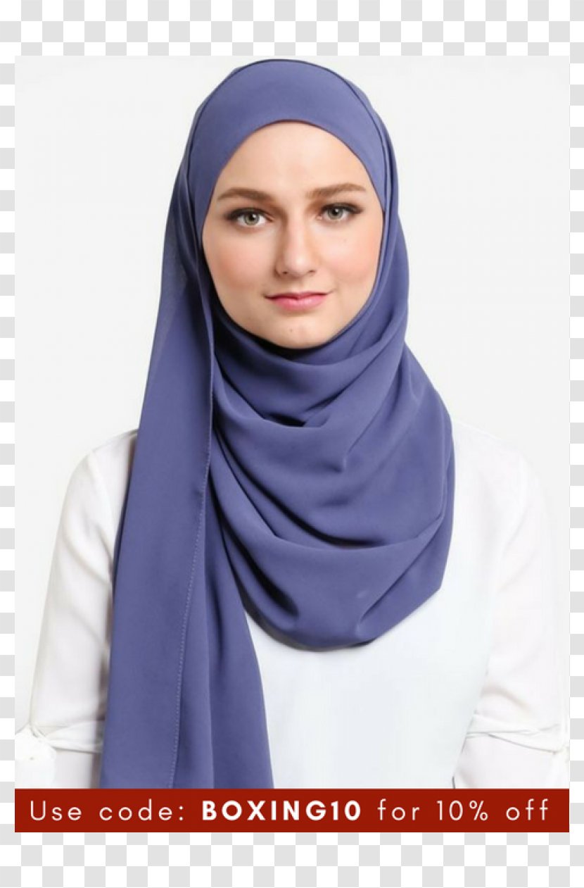 Chiffon ZALORA VERCATO Designer Muslimah Wear Lace Scarf - Sleeve - Hijab Black Transparent PNG