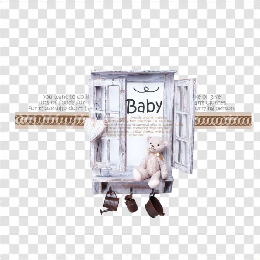 Infant Bed Rocking Chair Swing - Watercolor - Windows Bear Transparent PNG