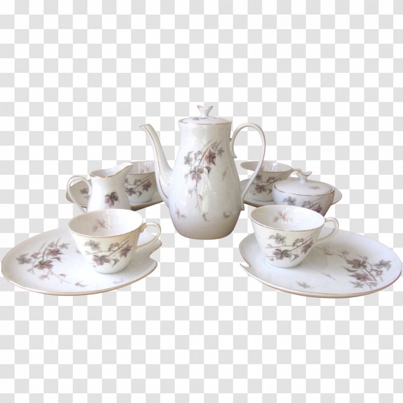 Tea Set Sandwich Teapot Creamer - Porcelain - Bowl Transparent PNG