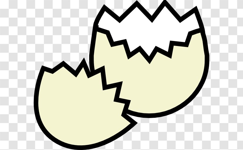 Chicken Eggshell Fried Egg Clip Art - Black And White - Hatch Cliparts Transparent PNG