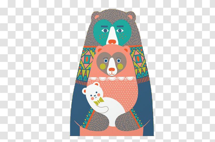 Bear Art Drawing Illustration - Watercolor Painting - Koala Family Transparent PNG