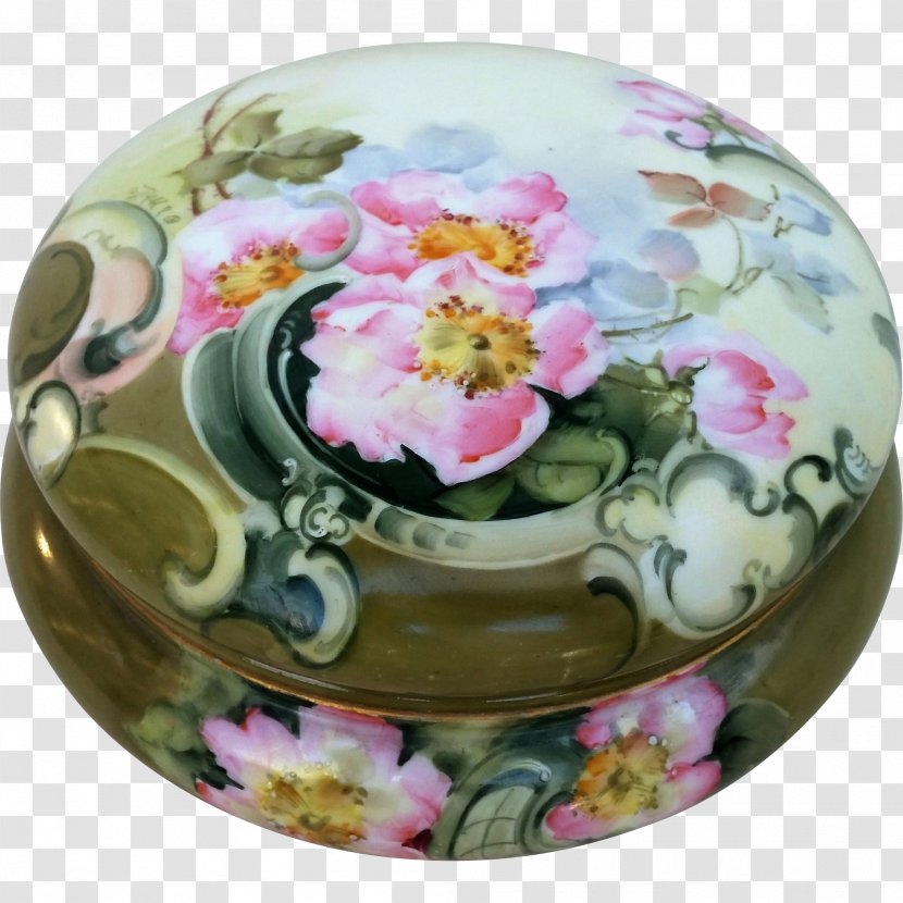 Limoges Porcelain Tableware Ceramic Plate - Saucer - Hand-painted Floral Material Transparent PNG