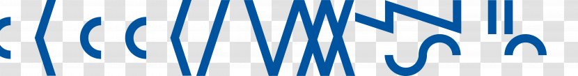 Logo Brand Line Angle Font - Blue Transparent PNG