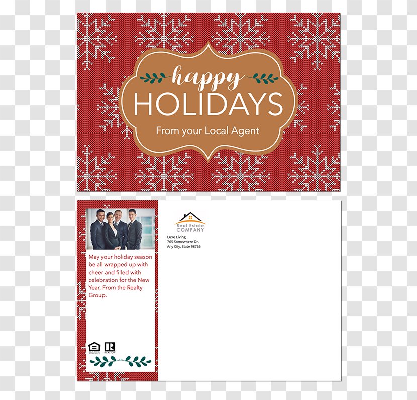 Paper Post Cards Holiday Flyer Estate Agent - Real Folding Transparent PNG