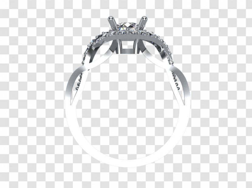 Body Jewellery Silver Crystal - Model Transparent PNG