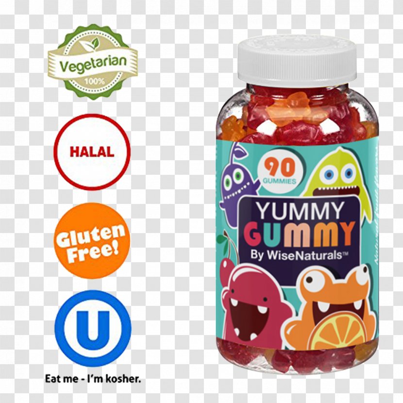 Gummi Candy Dietary Supplement Gummy Bear Kosher Foods Cholecalciferol - Flavor - Child Transparent PNG